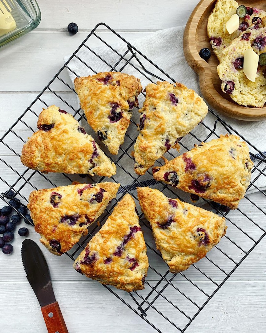 Blueberry Cheese Scones - Rebecca Wilson